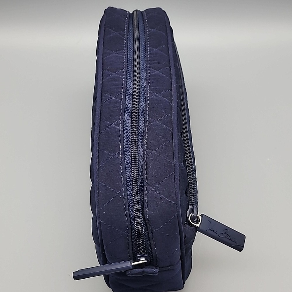Vera‎ Bradley Quilted Cosmetic Travel Bag Navy Blue Toiletry Make-Up - Picture 5 of 13